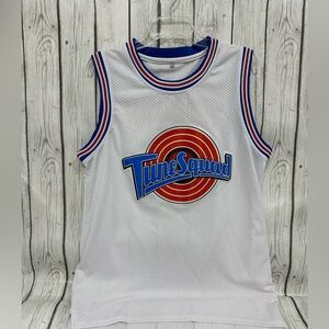 Vintage Looney Tunes White Basketball Jersey Michael Jordan Space Jam‎
